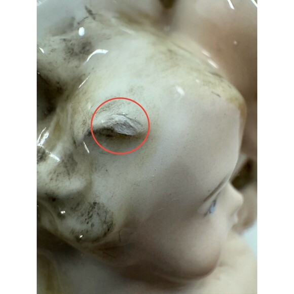 VTG Italian Bust glazed Madonna Virgin Mary Baby Jesus Italy 668 Statue Catholic - Picture 13 of 13